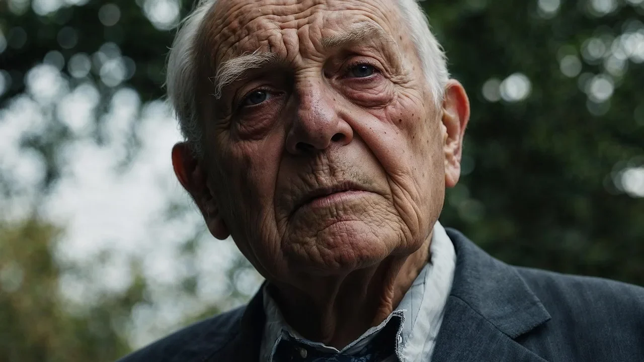 ai generated, man, confused, expression, sad, dementia, alzheimer's, person, patient