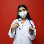 a doctor with a stethoscope around her neck